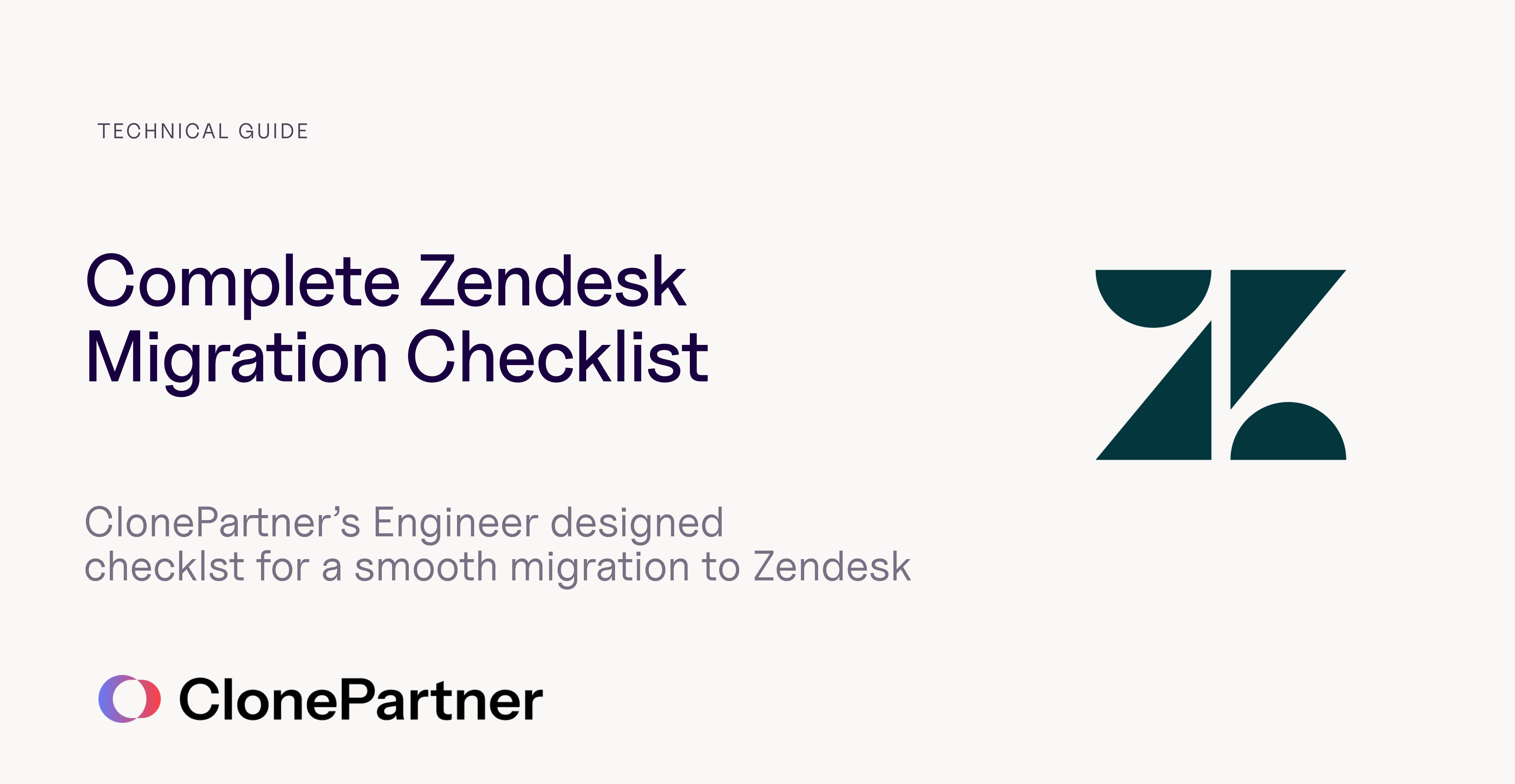 ClonePartner Zendesk Migration checklist